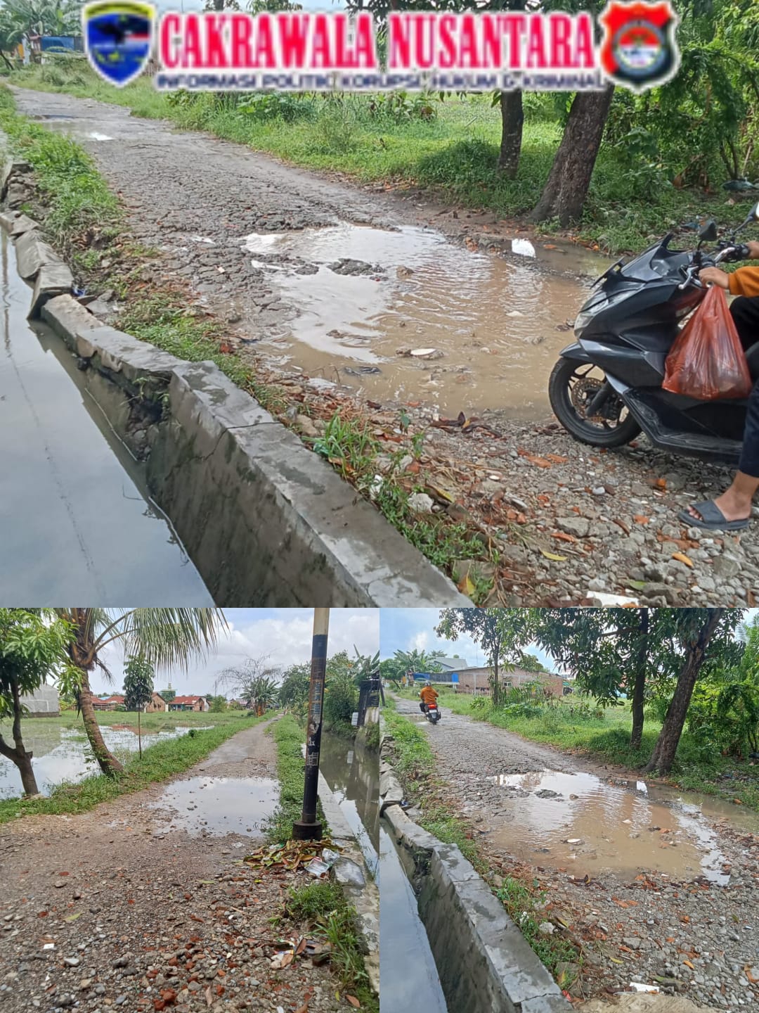 #Pasca Banjir Besar Tanggul dan Jalan Benteng Lingkungan lV Mabar Hilir Rusak Parah Dan Mengancam keselamatan Masyarakat  Medan Deli|McN  Kondisi tanggul(drinase) yang berada di jalan Benteng lingkungan lV kelurahan mabar hilir kecamatan medan Deli kota medan provinsi Sumatera utara terlihat sangat rusak parah dampak akibat banjir besar yang melanda sejumlah wilayah kota Medan dan sekitar nya waktu lalu, "  Tidak hanya tanggul(drinase) saja yang terlihat rusak parah akibat dampak banjir besar kemarin, namun terlihat juga sepanjang jalan Benteng lingkungan lV mabar hilir yang sudah puluhan tahun kondisi nya sangat  rusak parah dan memperhatinkan,namun hingga kini belum juga terlaksanakan perbaikannya dari pemerintah kota Medan, "padahal kalau kita lihat di bulan yang lalu wali kota Medan mengadakan kunjungan kerja serta gotong royong bersihkan tanggul tersebut dan rumput yang ada di sepanjang jalan Benteng lingkungan lV ini,akan tetapi tidak ada tanda tanda terealisasi tanggul dan jalan Benteng tersebut, "  Seorang warga yang melintasi di jalan Benteng tersebut berinisial( YG) menyampaikan permohonan kepada awak media, agar memberi tahu kan kepada pemerintah kota Medan terkhusus kepada bapak wali kota Medan yaitu bapak Rico, untuk segera menanggapi yang menjadi keluhan masyarakat dengan segera perbaiki tanggul dan jalan Benteng lingkungan lV mabar hilir ini, bang, "karena masyarakat sekitar sini sangat berharap agar jalan Benteng dan tanggul tersebut di perbaiki, karena jalan Benteng tersebut tiap hari nya di lalui anak sekokah",  Kepala lingkungan lV bapak Jimmy Hamdani SPd,saat di temui awak media mengatakan, jika pihak pemerintah kelurahan mabar hilir sudah berulang kali menyurati dan mengajukan permohonan perbaikan tanggul(drinase) serta jalan Benteng tersebut ke dinas tekait, namun hingga kini belum terlihat tanda tanda pelaksanaan perbaikan bang, "saya juga sangat merasakan apa yang menjadi keluhannya masyarakat terhadap kondisi tanggul di jalan Benteng tersebut,,  Red/Abdi.A.SH.McN