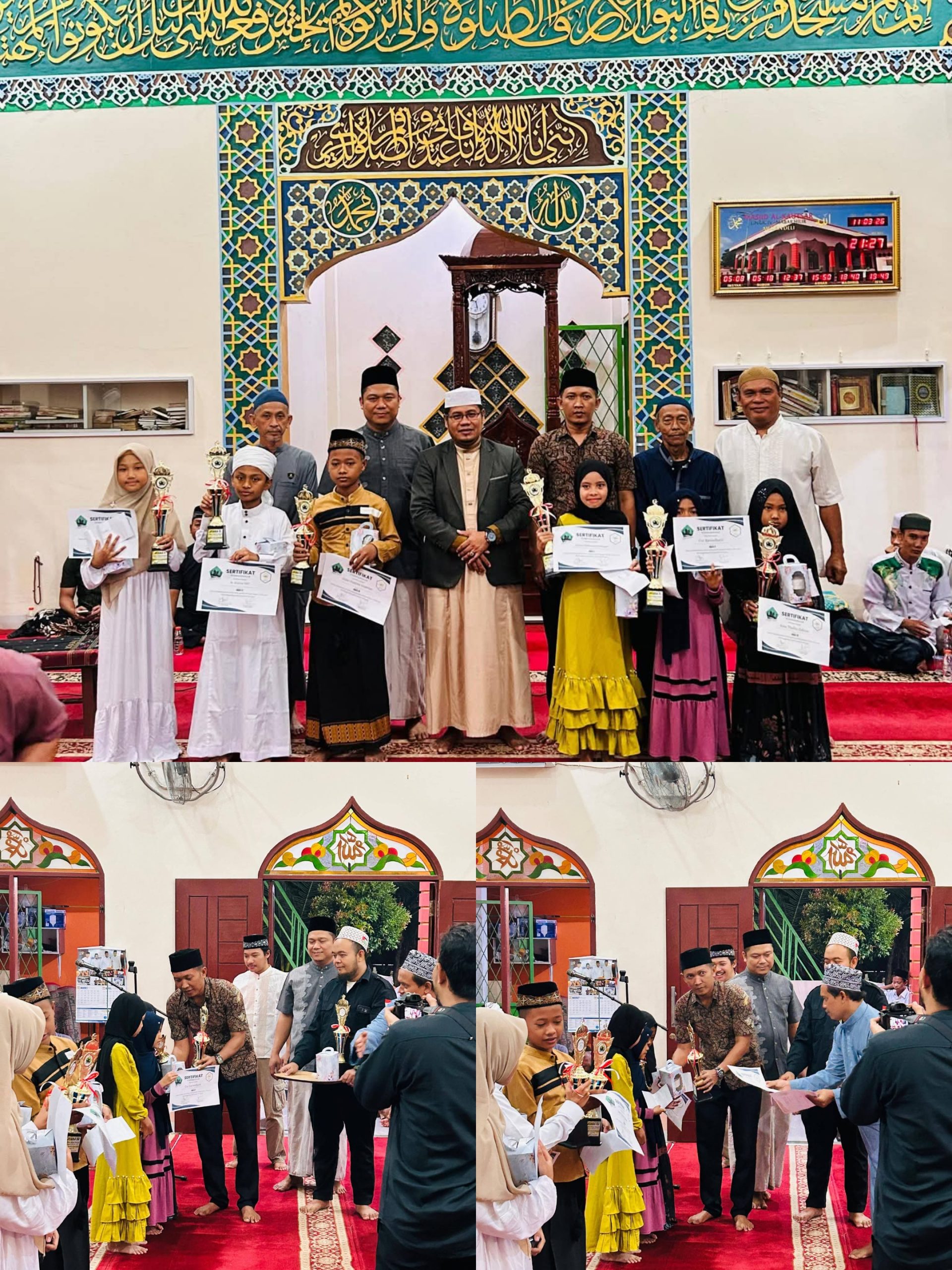 Mesjid Al Kausar Lingkungan lV Mabar Hilir Memperingati Malam Nuzulul Quran di bulan Ramadhan 1447H tahun 2026 MABAR Hilir/McN Masyarakat lingkungan lV kelurahan Mabar Hilir antusias menghadiri acara peringatan malam Nuzulul Qur'an di mesjid Al Kausar Lingkungan lV kelurahan Mabar Hilir kecamatan Medan Deli pada Rabu tanggal 11 maret 2026. Adapun acara memperingati malam Nuzulul Qur'an di bulan suci Ramadhan 1447H tahun 2026 ini di isi oleh penceramah Al ustadz Ishaq Sanjaya serta diikuti dengan peserta dengan perlombaan baca ayat suci Alquran oleh adik adik putra dan putri warga lingkungan lV kelurahan Mabar Hilir kecamatan Medan Deli. Turut hadir kepala lingkungan lV kelurahan Mabar Hilir bapak Jimmy Hamdani S.Pdi. dan memberikan kata sambutan ,yang mana beliau menyampaikan semoga peringatan malam Nuzulul Qur'an tahun ini yang telah di laksanakan dapat memberikan pelajaran yang baik untuk kita ,dan akan semakin sadar akan pentingnya Al Qur'an sehingga dapat mengembalikan Al Qur'an sebagaimana fungsinya didalam kehidupan keseharian kita semuanya,bang", Editor:Abdi Andana SH