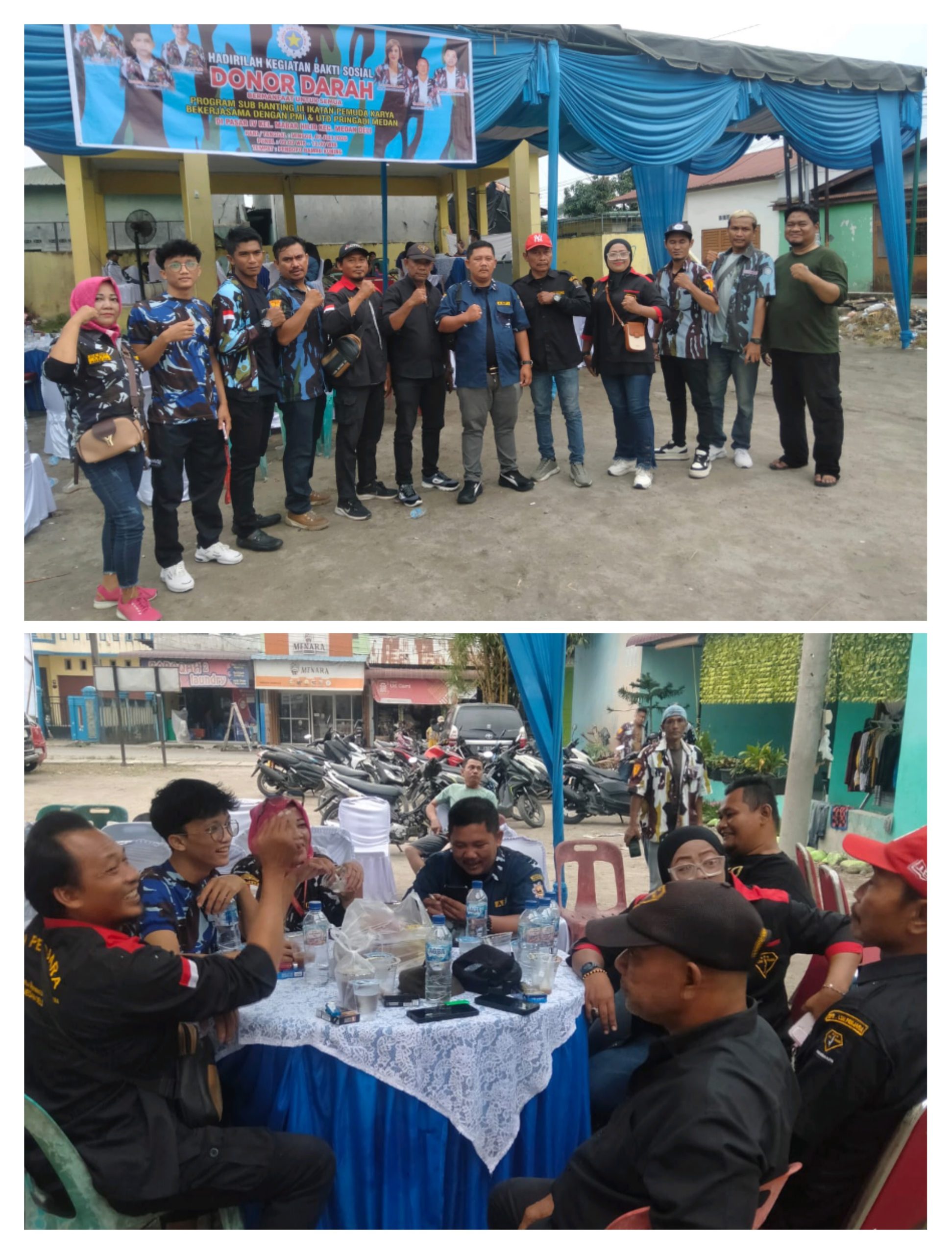 Sub Ranting lll Ikatan Pemuda Karya Laksanakan Bhakti sosial "DONOR DARAH"Berjalan Dengan Sukses. Mabar Hilir#McN Pada hari Minggu 05 july 2026 bertempat aula pendopo bambu kuning jalan pancing lingkungan Vl kelurahan Mabar Hilir Kecamatan Medan Deli kota Medan,sub ranting lll IPK kelurahan Mabar hilir melaksanakan bakti sosial donor darah bersama masyarakat kelurahan Mabar hilir dan sekitarnya, Adapun kegiatan bakti sosial donor darah tersebut sub ranting lll IPK kelurahan Mabar berkerja sama dengan PMI dan UTD Pirngadi Medan yang bertema kan "Donor Darah Bermanfaat Untuk Semua". Ketua sub ranting lll IPK kelurahan Mabar hilir Abangnda Robby Surya Pranata,saat di konfirmasi awak media menyebutkan,bahwa kegiatan bakti sosial donor darah ini,akan terus rutin kita laksanakan ,bang,"serta kita juga terus membuktikan karya kita selaku organisasi pemuda di tenga tenga Masyarakat,bahwa organisasi yang sesungguhnya adalah yang bisa memberikan kehadiran yang positif di tenga tenga Masyarakat. Disamping itu turut hadir dari lembaga swadaya masyarakat LSM Penjara PAC Medan Deli yang di ketuai oleh abangnda Abdurahim Lubis (wawek) dan jajaran nya, serta sub ranting Mabar Hilir AMPI angkatan muda pembaharuan Indonesia,yang di ketuai oleh abangnda Abdi Andana beserta pengurus,Ranting IPK kelurahan Mabar hilir beserta jajaran pengurus dan anggota. Salah seorang warga bernama Ely, menyampaikan rasa terima kasih atas program dan kegiatan bakti sosial donor darah tersebut,yang diadakan oleh sub ranting lll IPK kelurahan Mabar hilir,semoga kedepan nya sub ranting lll IPK kelurahan Mabar hilir semangkin sukses dan berkarya. Ketua :Robby Surya Pranata Sekretaris:Boss Ricki Bendahara:Mahyarudin Red#AB